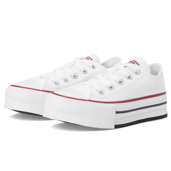 NWT Converse Kids Chuck Taylor Eva Lift Platform OX White/Garnet Size 11.5 - Picture 5 of 7